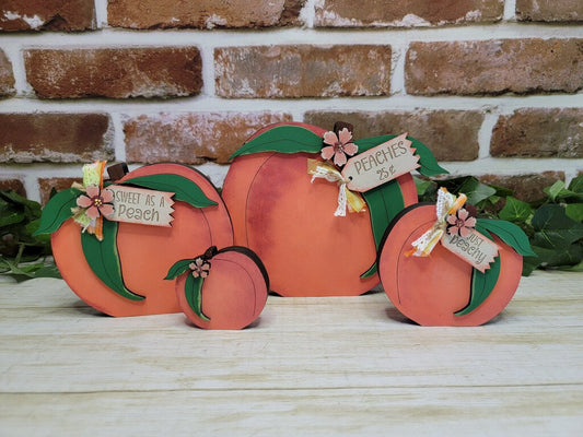 Peach Tier Tray Decor