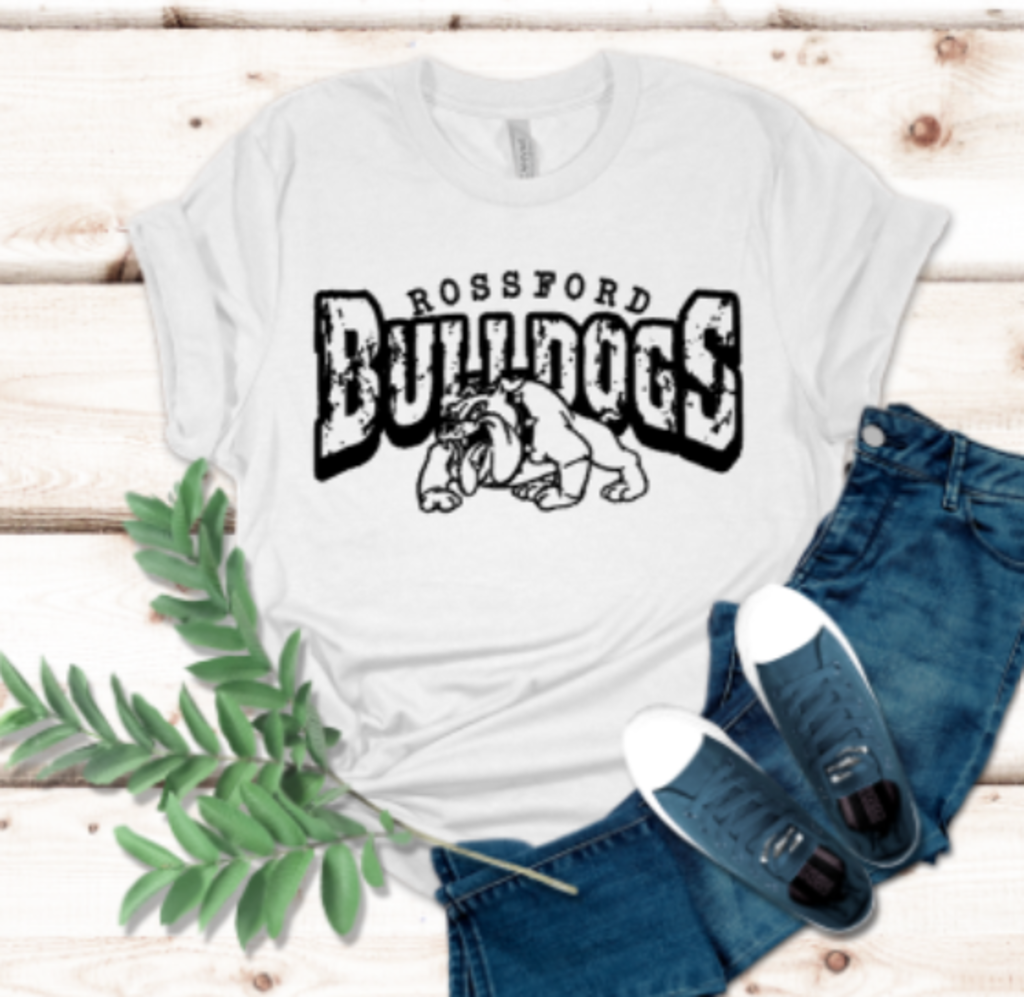 Adult Unisex Wht Bulldog T-shirt