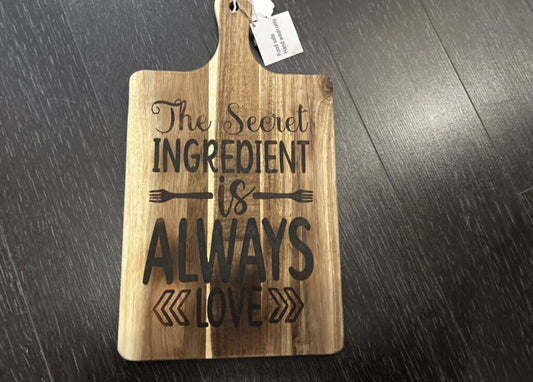 Secret Ingredient cutting board