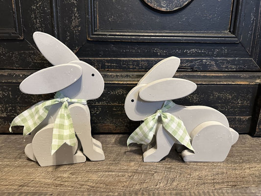 Grey Bunny Pair