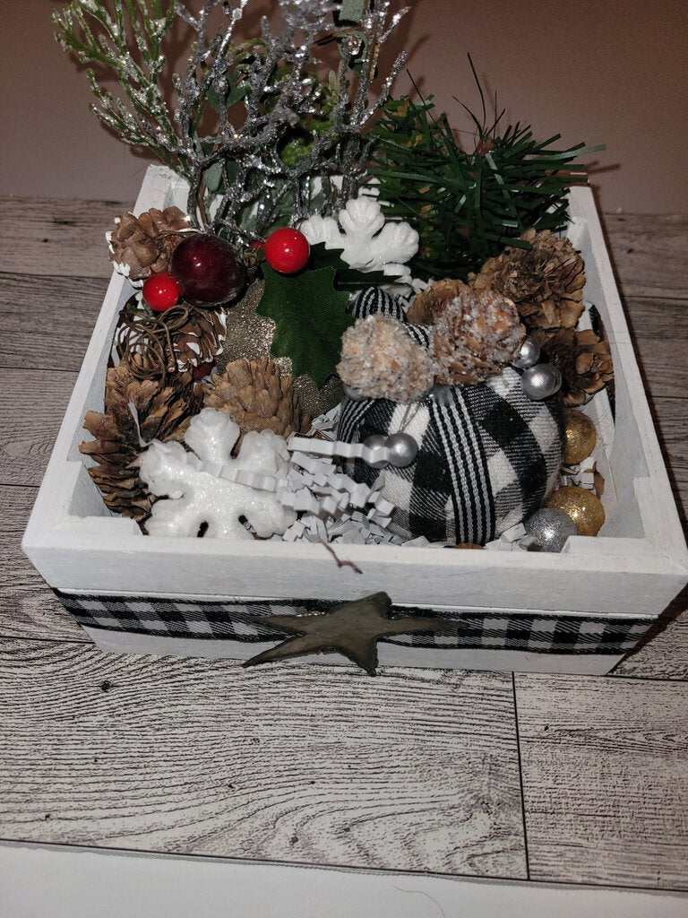 White Christmas Basket