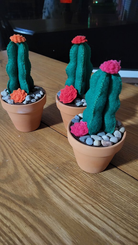 Potted Felt Cactus