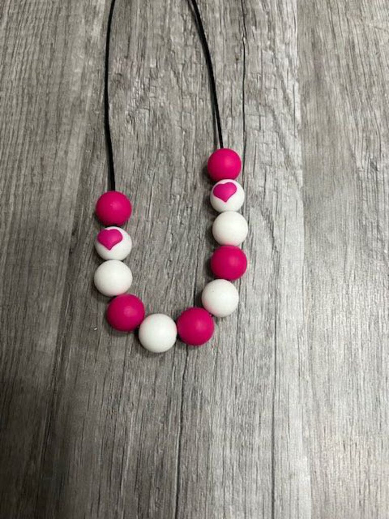 Double Pink Heart Necklace
