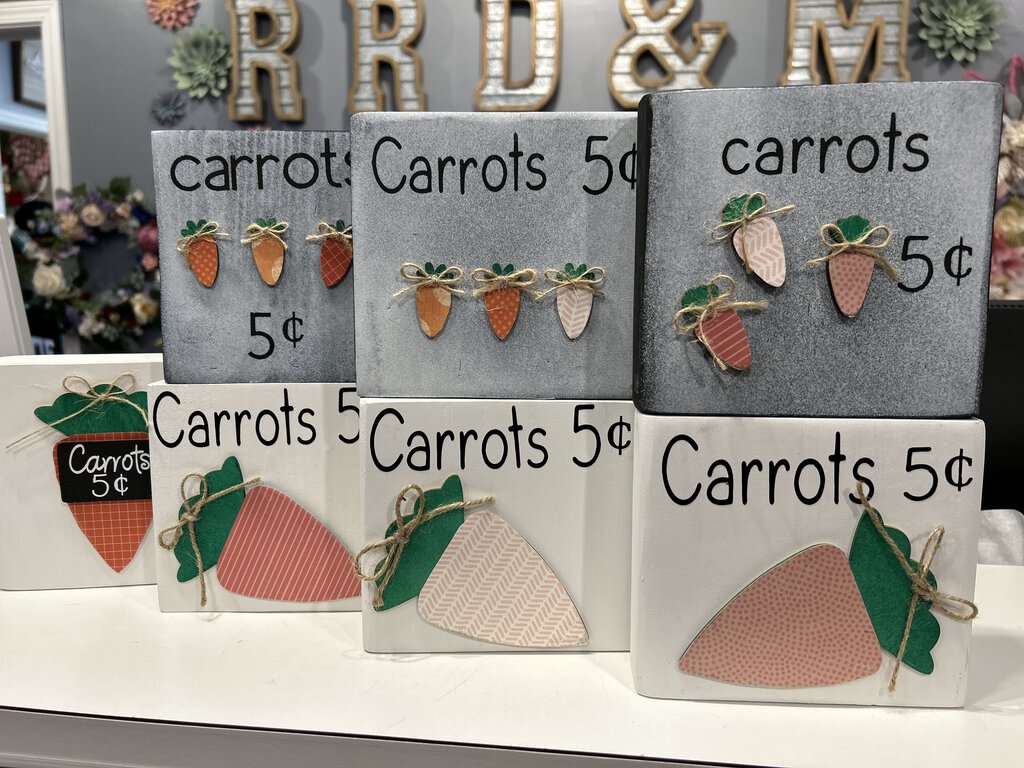 Carrots 5 cents blocks